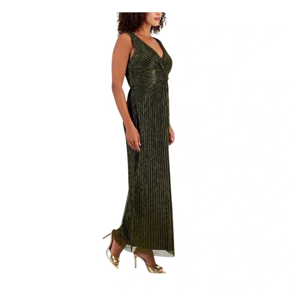 NWT Connected Apparel Sleeveless Metallic Maxi Dress - Picture 2 of 15